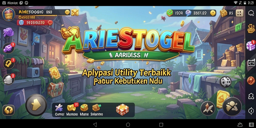 Tampilan utama ARIESTOGEL dengan semua fitur Utility yang praktis.