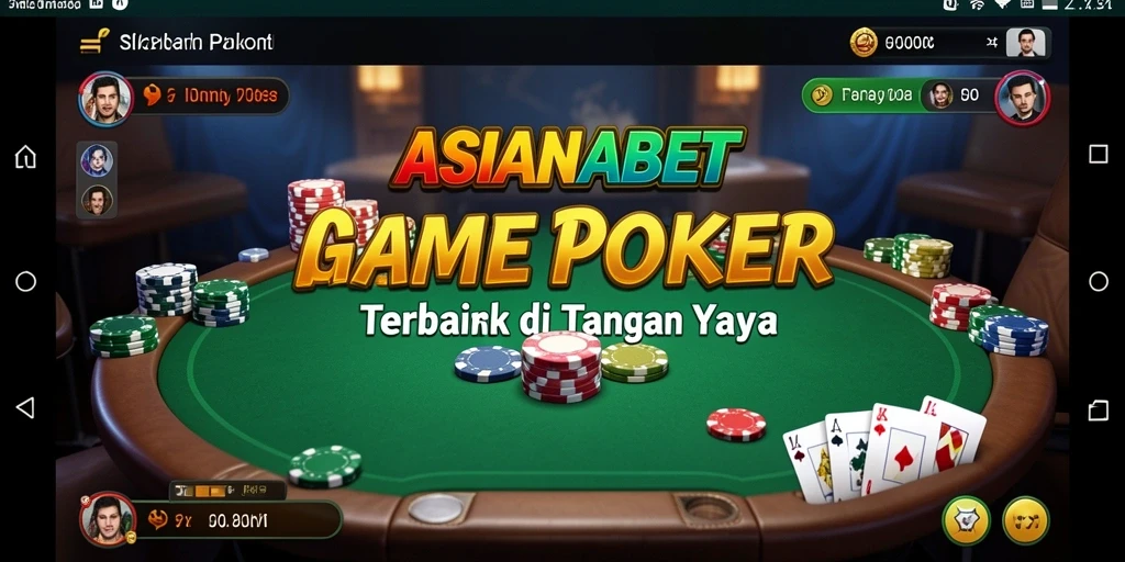 Screenshot gameplay ASIANABET dengan tampilan meja poker yang menarik.