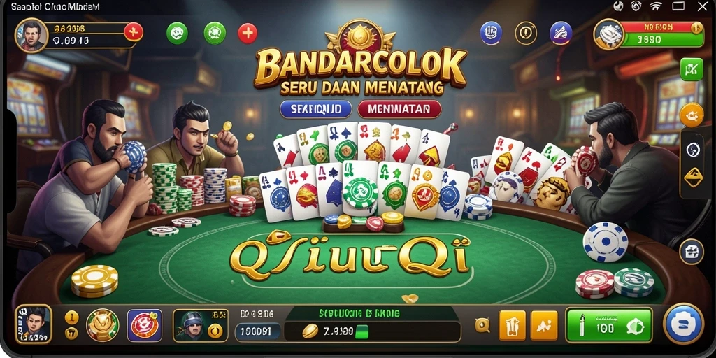 Tampilan gameplay BANDARCOLOK dengan momen menarik dari permainan QiuQiu.