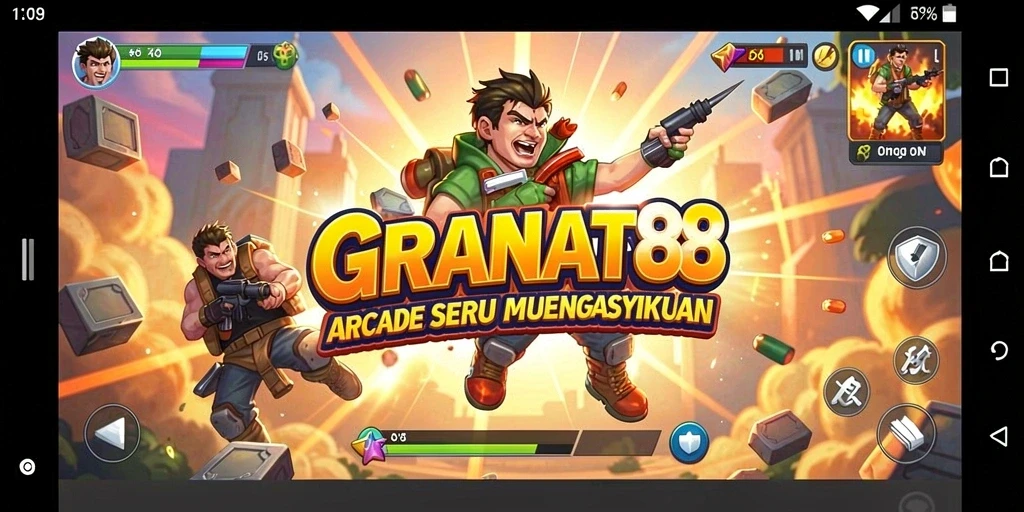 Tangkapan layar tampilan permainan Arcade GRANAT88 yang menarik dan dinamis.
