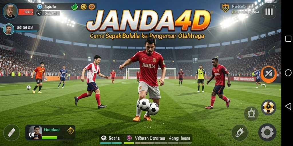 Tampilan gameplay <strong>JANDA4D</strong> yang mengesankan dalam aksi sepak bola.