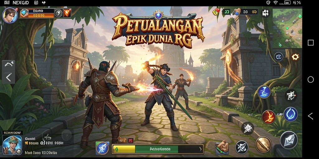 Tampilan gameplay menakjubkan dari NEXGID di dunia RPG.