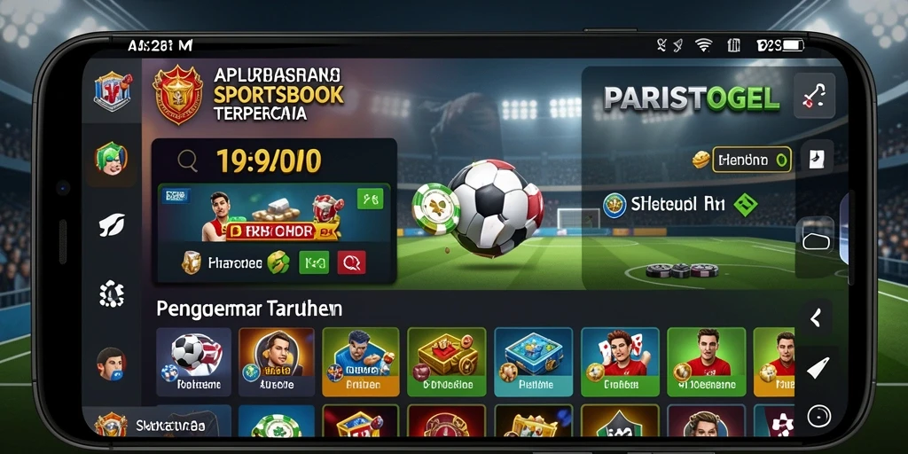 Tampilan utama PARISTOGEL menampilkan opsi taruhan sportsbook yang lengkap.