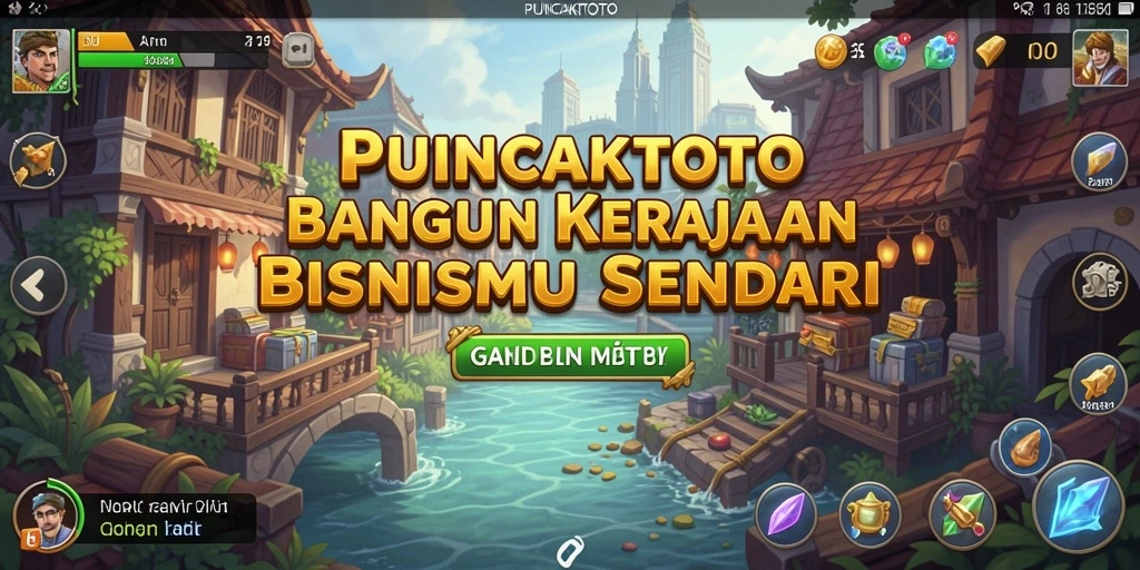 Tangkapan layar PUNCAKTOTO menampilkan berbagai aktivitas seru dalam membangun bisnis dan mengelola sumber daya.