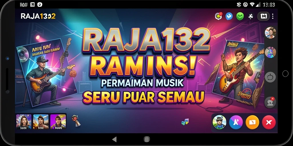 Screenshot gameplay RAJA132 menampilkan pemain menikmati musik.