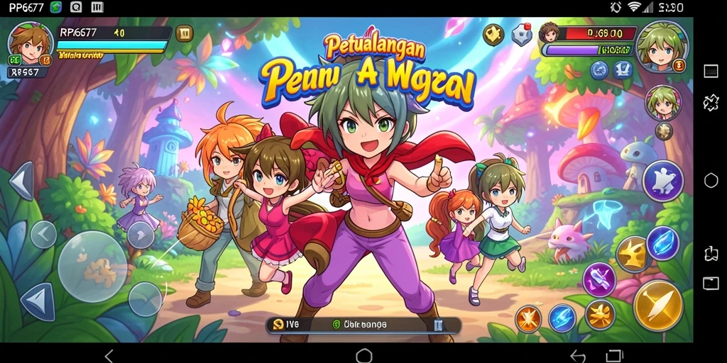 Tangkapan layar gameplay RP6677 yang menampilkan pertarungan seru.