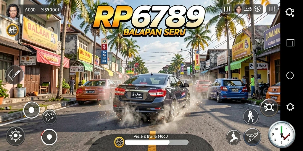 Tampilan gameplay balapan yang mendebarkan di RP6789.