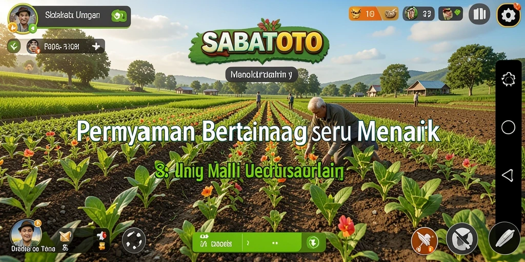 Screenshot utama SABATOTO menampilkan pengalaman gameplay bertani yang menyenangkan.