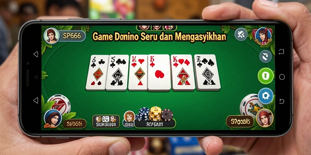 Screenshot gameplay SP666 yang menampilkan suasana seru permainan Domino.