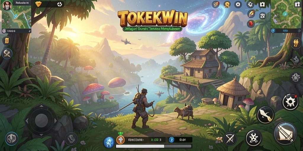 Tampilan gameplay TOKEKWIN yang menunjukkan eksplorasi dunia terbuka yang menakjubkan.