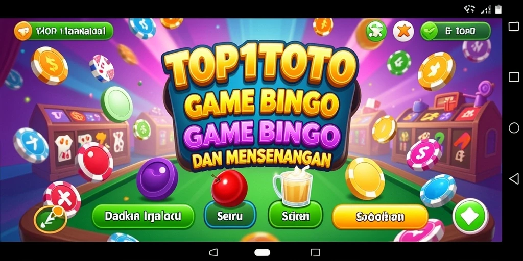 Screenshot gameplay utama TOP1TOTO yang menunjukkan keseruan bermain Bingo.